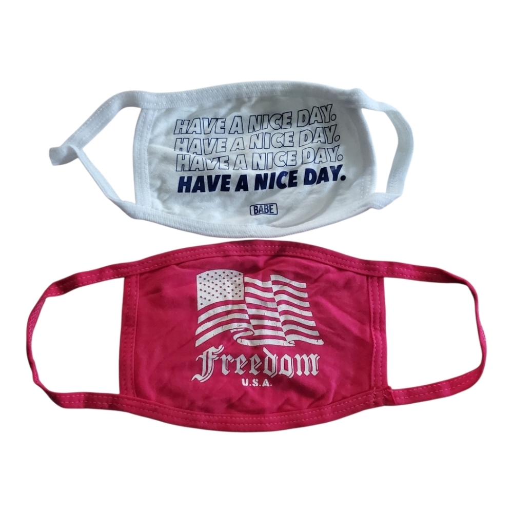 Masks of Honor Washable Reusable Cotton Pink Face Mask w/Flag Freedom USA‎ OSFM